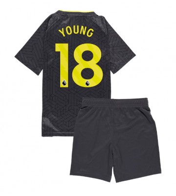 Everton Ashley Young #18 Segunda Equipación Niños 2024-25 Manga Corta (+ Pantalones cortos)